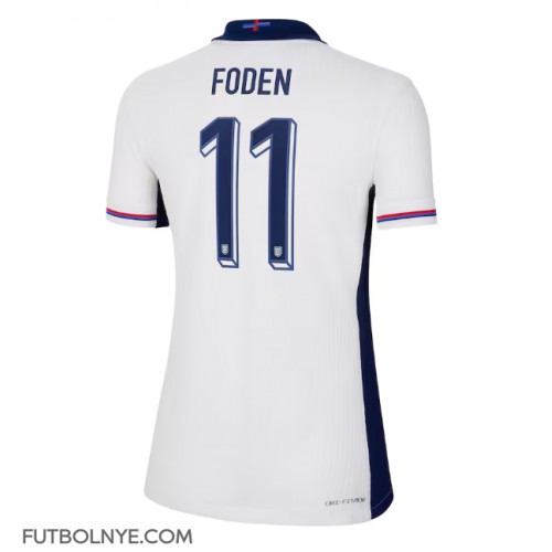 Camiseta Inglaterra Phil Foden #11 Primera Equipación para mujer Eurocopa 2024 manga corta